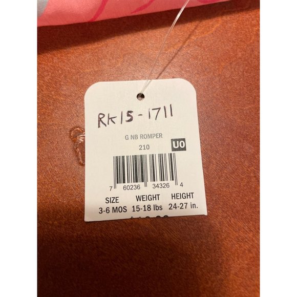 Girl Lullaby Lane Newborn Romper Pink Size 3-6 Months Baby - Picture 5 of 5